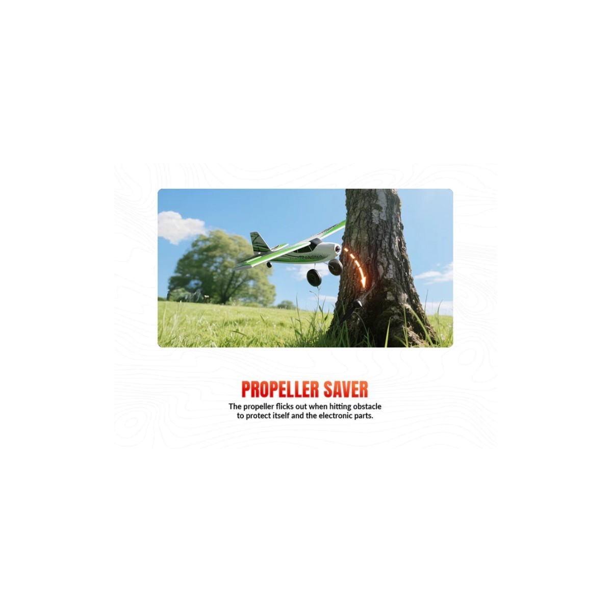 Volantex TrainStar STUNT 500mm 4CH Brushless RC Plane with Xpilot G...