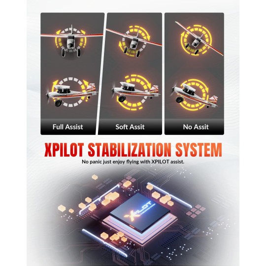 V768-4R-Avion RC Volantex TrainStar STUNT 500mm 4CH Brushless avec gyro RTF rouge V768-4R