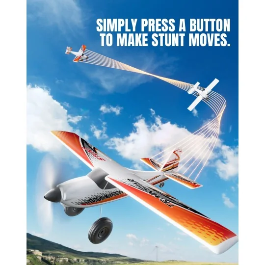 V768-4R-Volantex TrainStar STUNT 500mm 4CH Brushless RC Plane with Xpilot Gyro RTF Red V768-4R