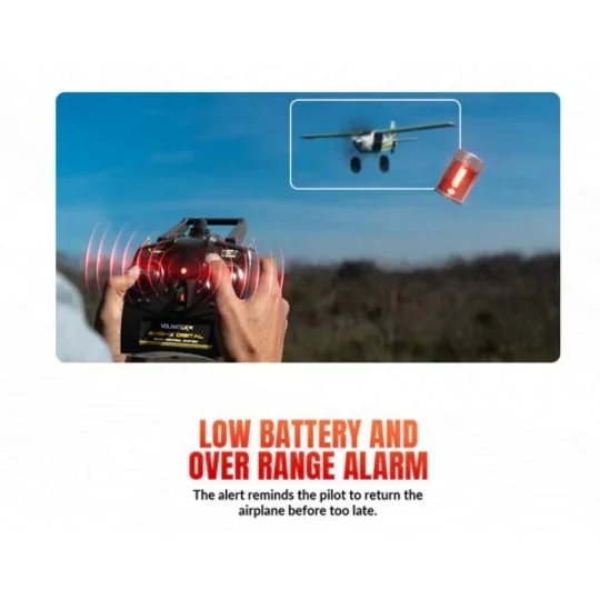 V768-4R-Avion RC Volantex TrainStar STUNT 500mm 4CH Brushless avec gyro RTF rouge V768-4R