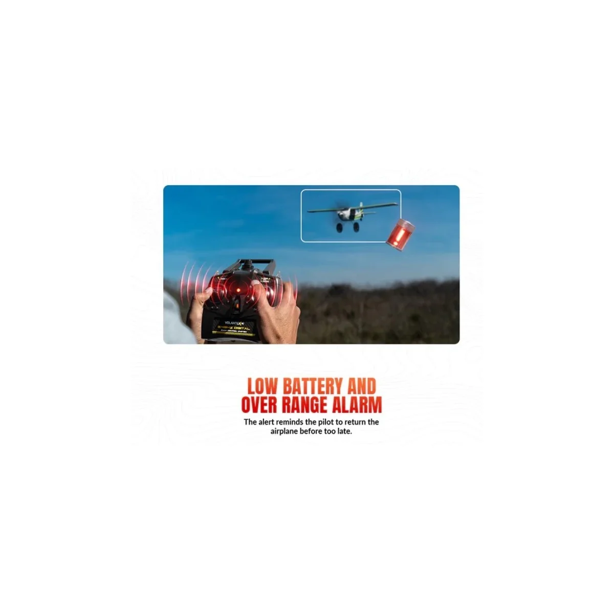 Avion RC Volantex TrainStar STUNT 500mm 4CH Brushless avec gyro RTF...