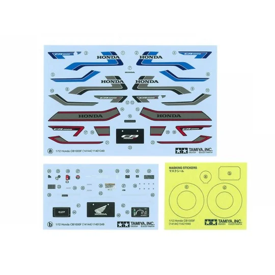 14144-Tamiya Honda CB1000F 1/12 Motorcycle Model Kit - Ref. 14144