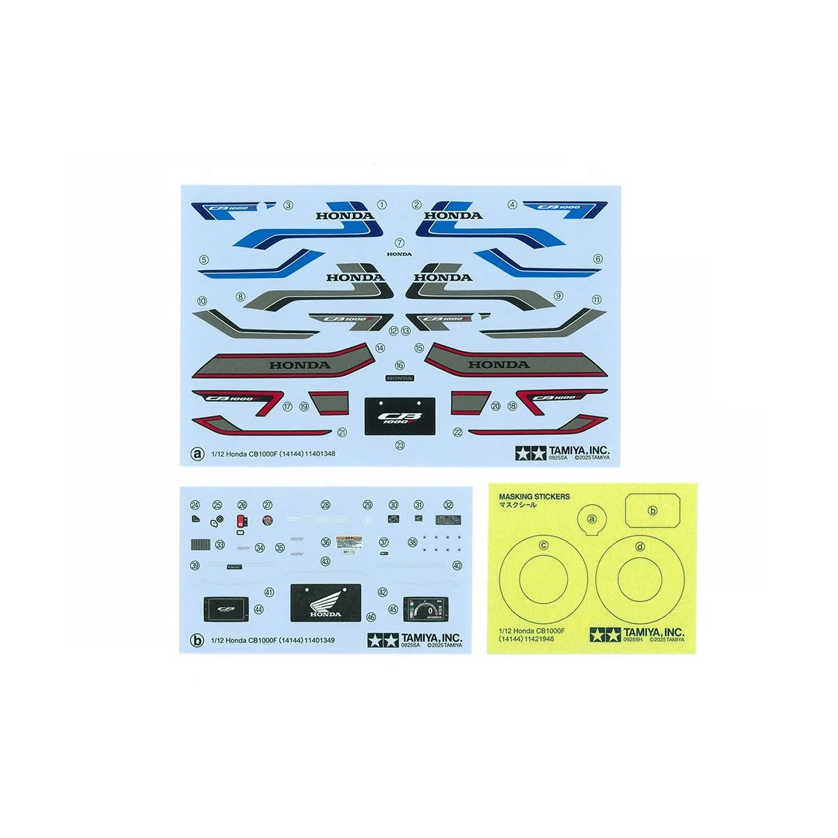 Tamiya Honda CB1000F 1/12 Motorcycle Model Kit - Ref. 14144 - 14144