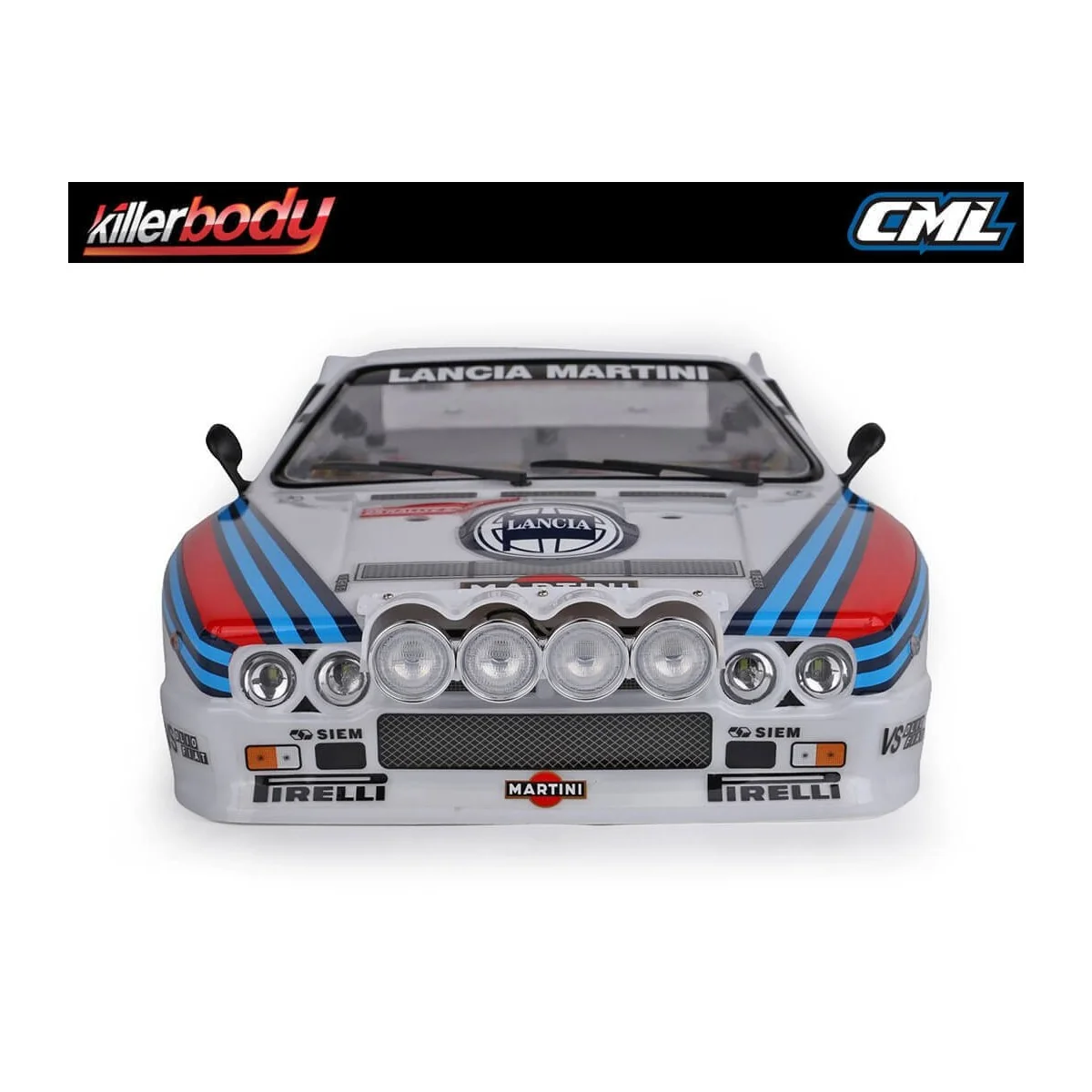Carrosserie peinte Killerbody Lancia 037 Rally 190 mm 1/10 réf. 488...