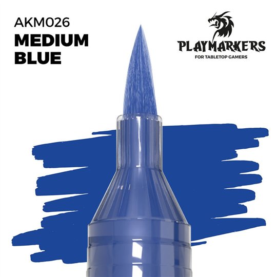AKM026-Marqueur Playmarker Bleu médium - AK Interactive AKM026