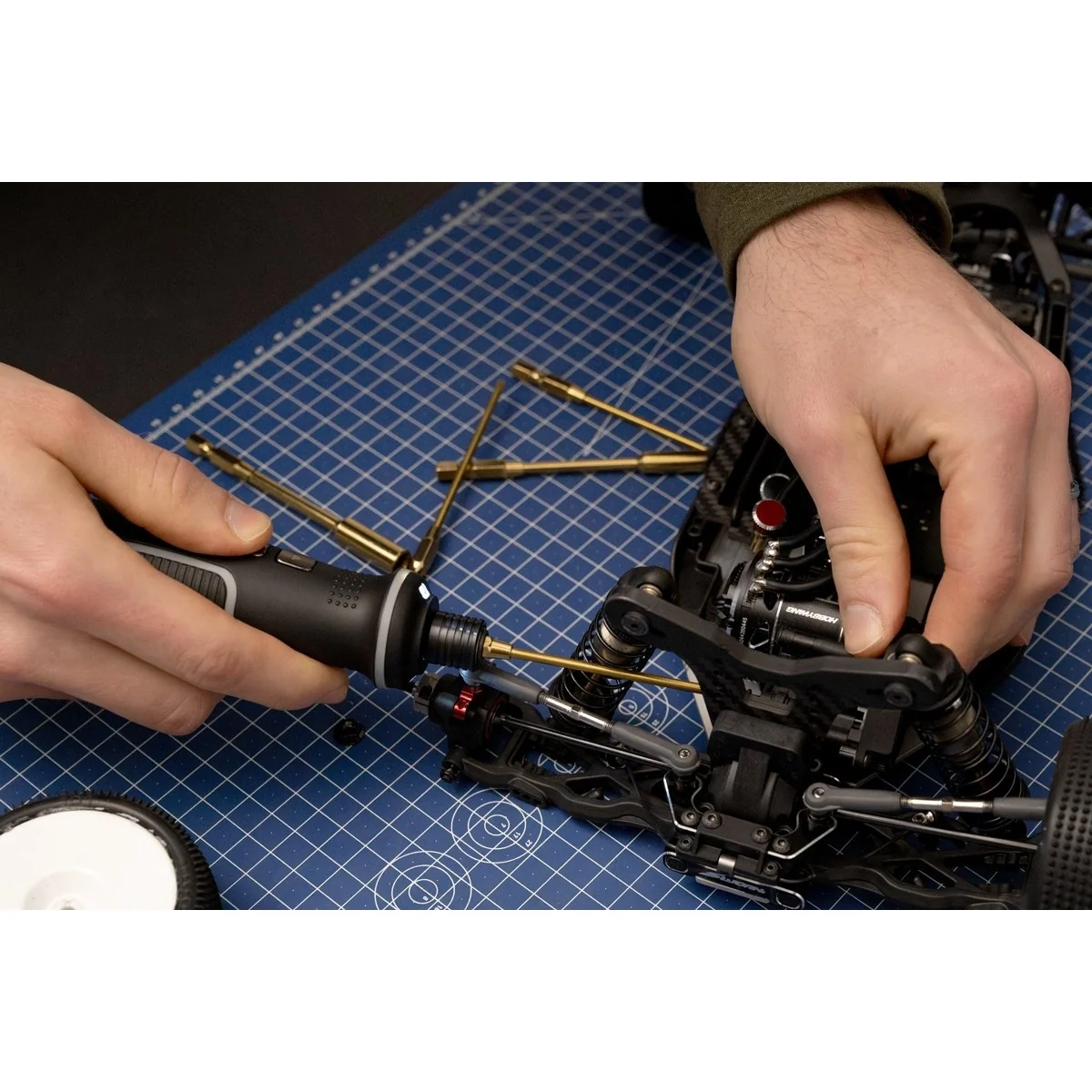 Tournevis électrique 1/4" LiPo Kavan + 5 embouts - T422646