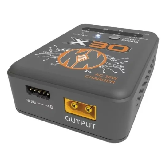 Konect KN-X30 Multi-Charger AC 30W for 2-4S LiPo, Li-ion, and LiFe ... KN-X30-Konect KN-X30 Multi-Charger AC 30W for 2-4S LiPo, Li-ion, and LiFe Batteries