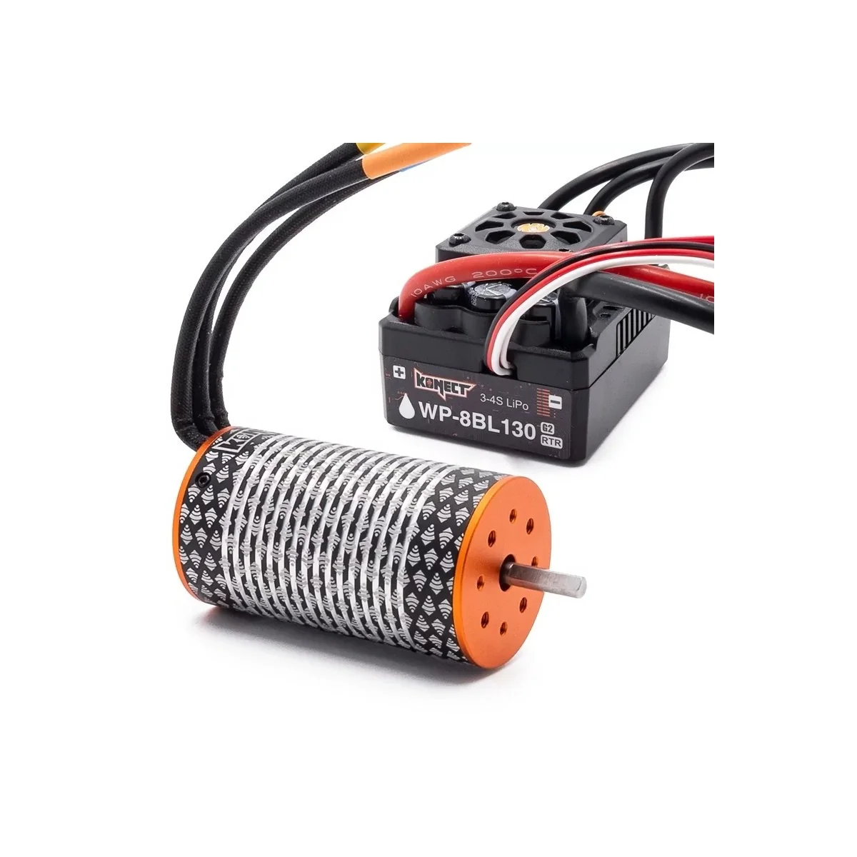 KONECT 1/8 130A WP brushless combo + 4P 4274 2250KV motor - KN-COM... KONECT 1/8 130A WP brushless combo + 4P 4274 2250KV motor - KN-COM...
