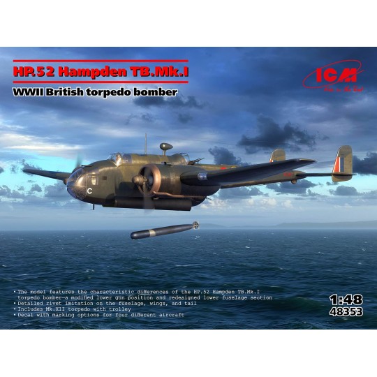 48353-HP.52 Hampden TB.Mk.I 1/48 aircraft model - ICM 48353