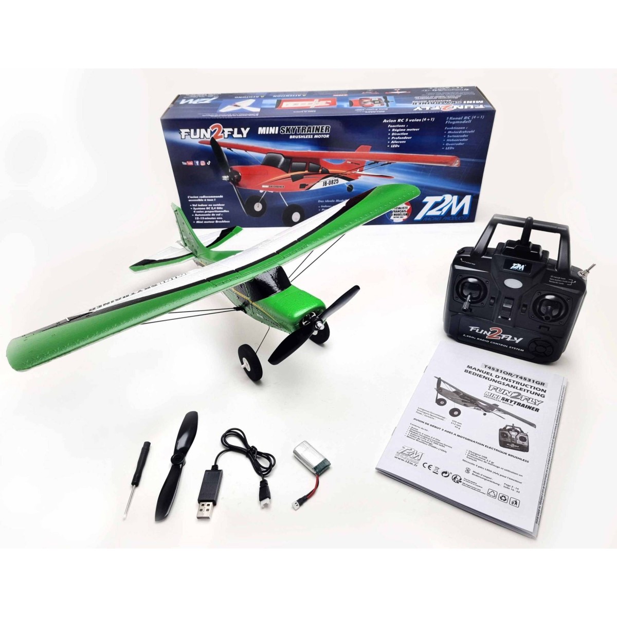 Fun2Fly T2M Mini Skytrainer Brushless Radio-Controlled Airplane - T4531
