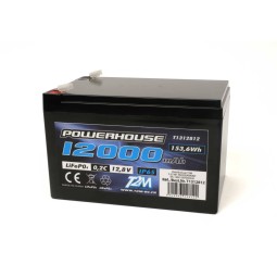 Powerhouse 12V 12Ah LiFePo4 T2M battery - T1312812