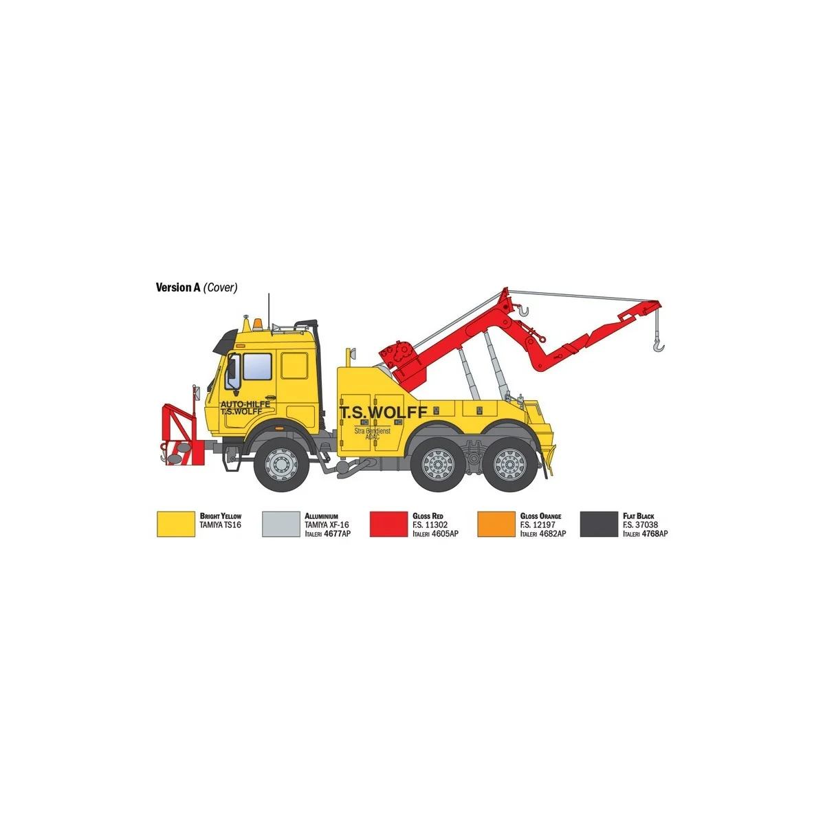 Mercedes-Benz Wrecker Truck 1/24 Scale Model Kit by Italeri - I9380... Mercedes-Benz Wrecker Truck 1/24 Scale Model Kit by Italeri - I9380...