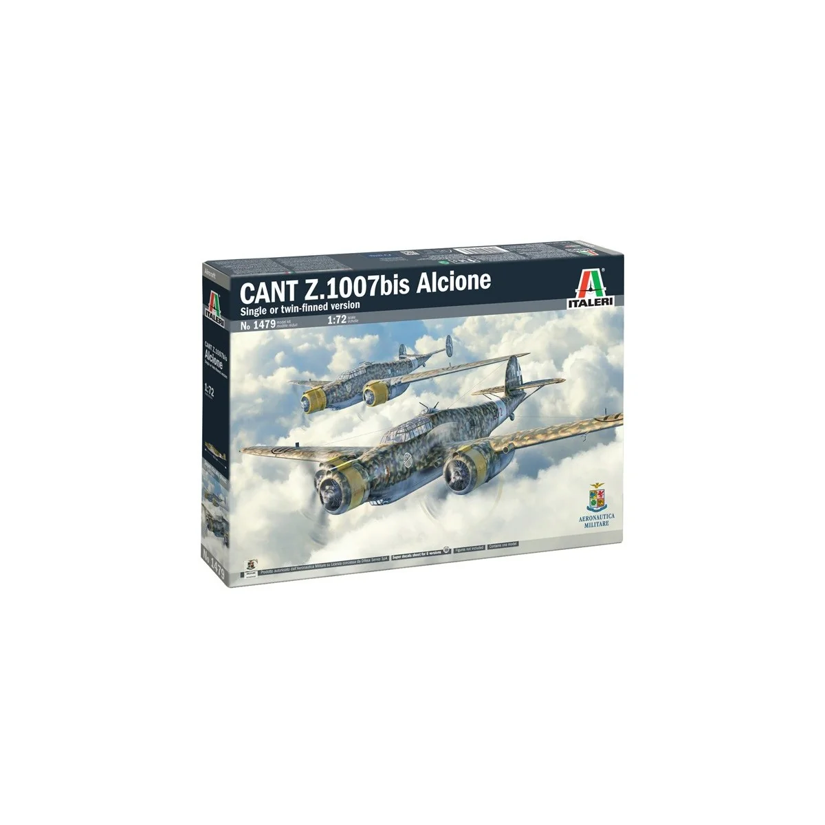 CANT Z.1007bis Alcione 1/72 scale model airplane by Italeri - I1479... CANT Z.1007bis Alcione 1/72 scale model airplane by Italeri - I1479...