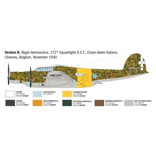CANT Z.1007bis Alcione 1/72 scale model airplane by Italeri - I1479... I1479-CANT Z.1007bis Alcione 1/72 scale model airplane by Italeri - I1479