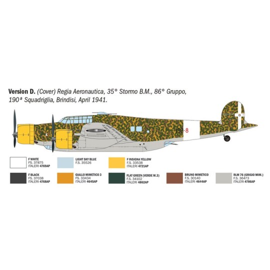 I1479-CANT Z.1007bis Alcione 1/72 scale model airplane by Italeri