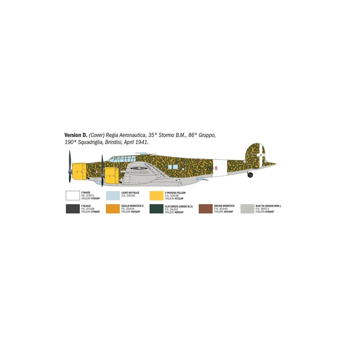 CANT Z.1007bis Alcione 1/72 scale model airplane by Italeri - I1479... CANT Z.1007bis Alcione 1/72 scale model airplane by Italeri - I1479...