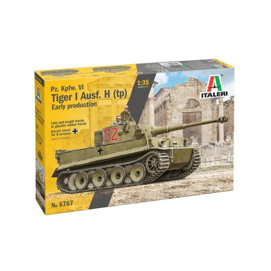 I6767-Pz tank model. Kpfw VI Tiger I Ausf. H (tp) 1/35 Italeri