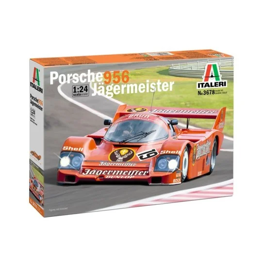 Italeri 1/24 scale Porsche 956 Jägermeister model car - I3678 - I3678 I3678-Italeri 1/24 scale Porsche 956 Jägermeister model car - I3678