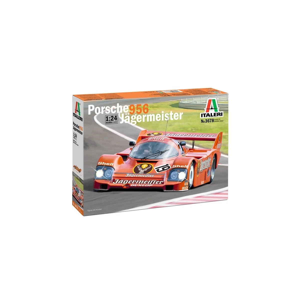 Italeri 1/24 scale Porsche 956 Jägermeister model car - I3678 - I3678 Italeri 1/24 scale Porsche 956 Jägermeister model car - I3678 - I3678