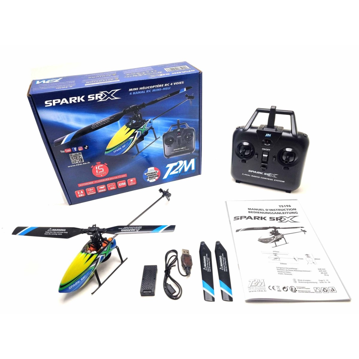 Spark SRX T2M 4-Channel RC Helicopter - T5196