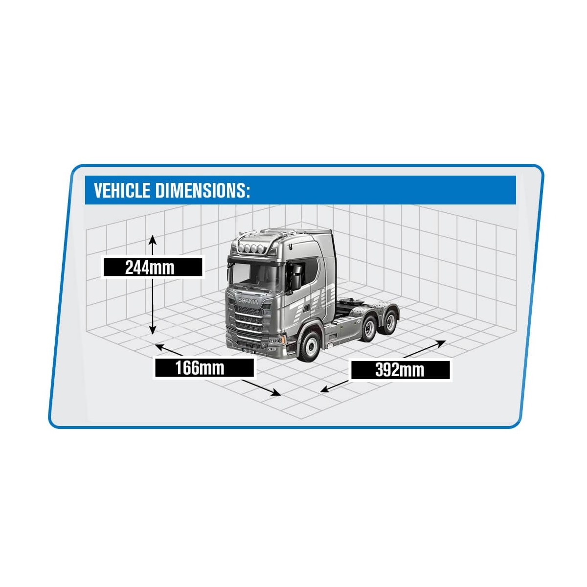 Camion RC Scania 770S 1/18 RTR Gris - Huina - CY1501S