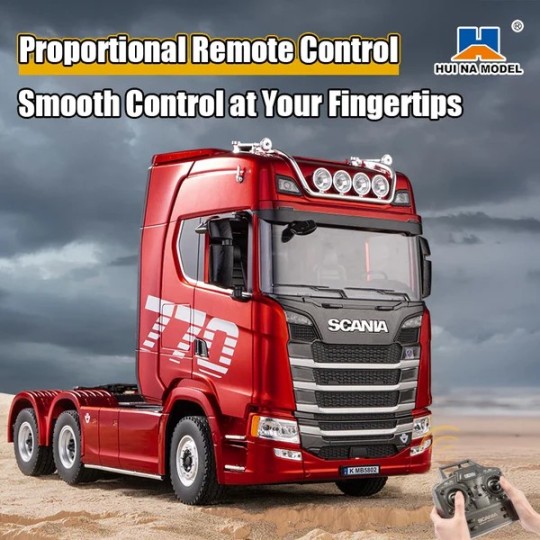 CY1501S-Camion RC Scania 770S 1/18 RTR Gris - Huina