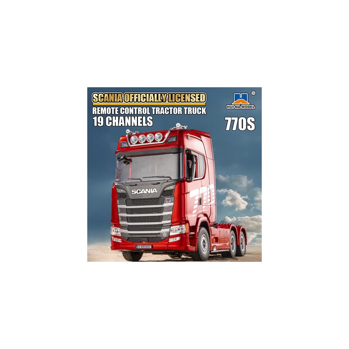 RC Truck Scania 770S 1/18 RTR Red - Huina - CY1501