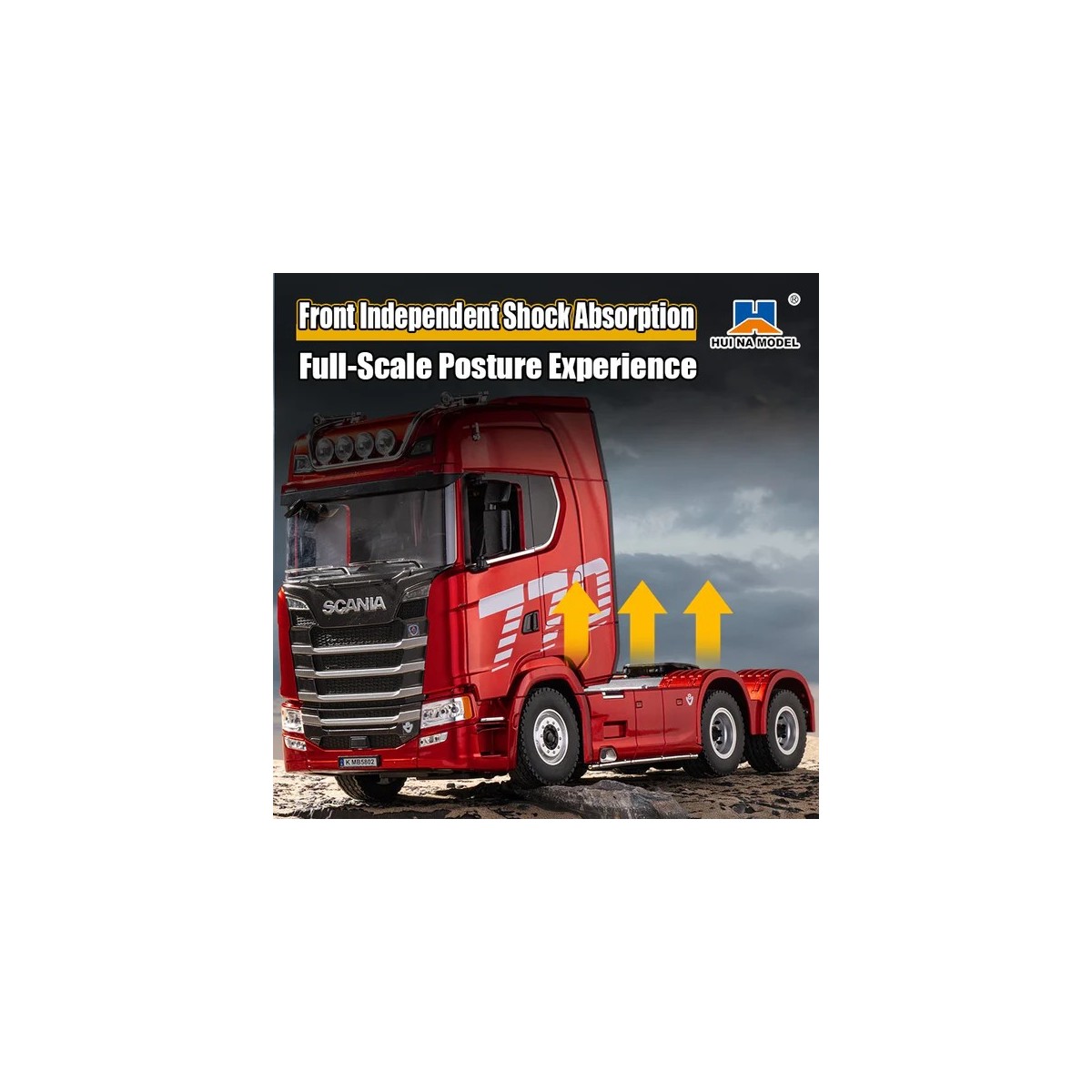 RC Truck Scania 770S 1/18 RTR Red - Huina - CY1501