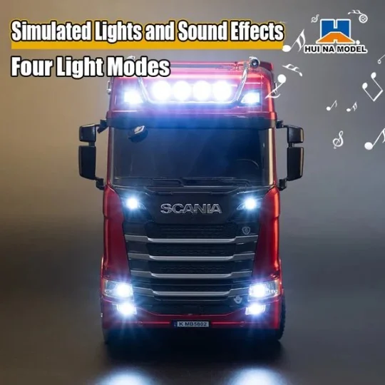 Camion RC Scania 770S 1/18 RTR Rouge - Huina - CY1501 - CY1501 CY1501-Camion RC Scania 770S 1/18 RTR Rouge - Huina - CY1501