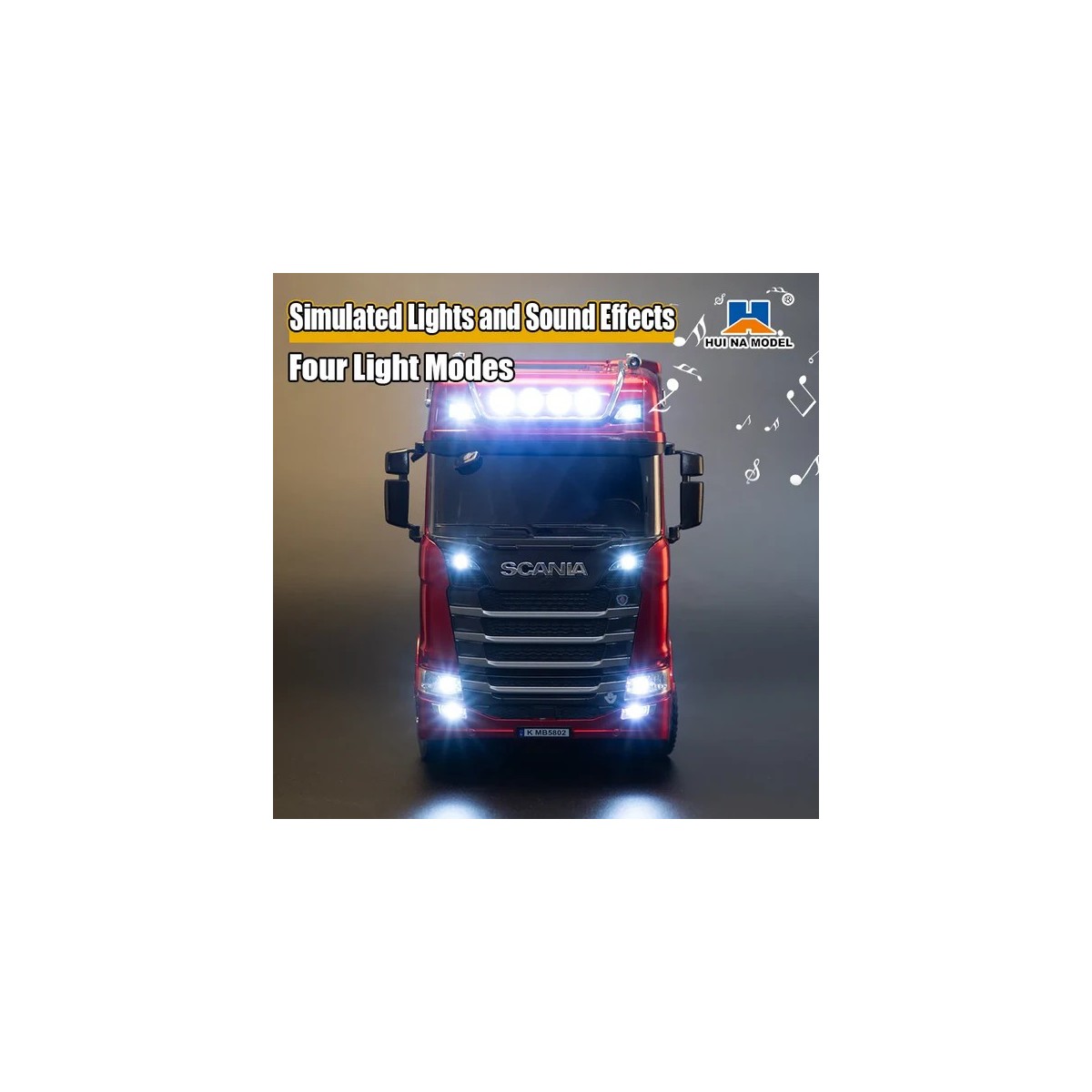 RC Truck Scania 770S 1/18 RTR Red - Huina - CY1501