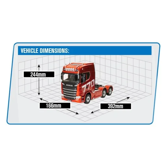 Camion RC Scania 770S 1/18 RTR Rouge - Huina - CY1501 - CY1501 CY1501-Camion RC Scania 770S 1/18 RTR Rouge - Huina - CY1501
