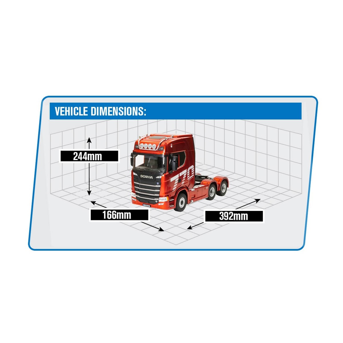 Camion RC Scania 770S 1/18 RTR Rouge - Huina - CY1501