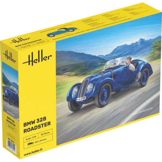Heller 1/24 scale BMW 328 Roadster model car - HEL-80701 - HEL-80701 HEL-80701-Heller 1/24 scale BMW 328 Roadster model car - HEL-80701