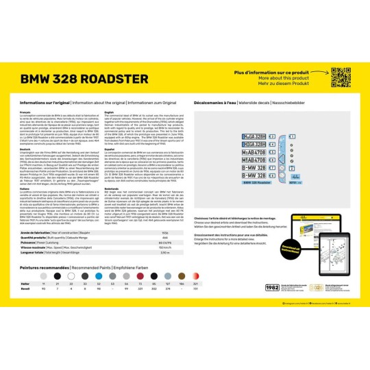 HEL-80701-Maquette voiture BMW 328 Roadster 1/24 Heller