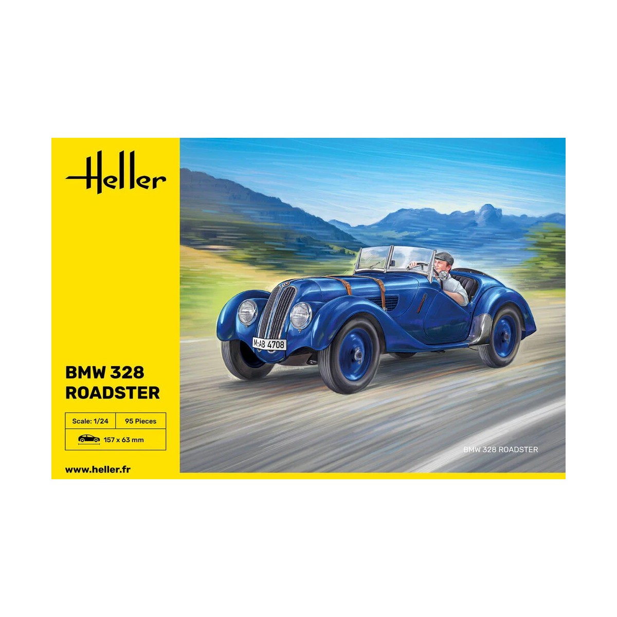 Heller 1/24 scale BMW 328 Roadster model car - HEL-80701 Heller 1/24 scale BMW 328 Roadster model car - HEL-80701