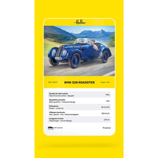 HEL-80701-Maquette voiture BMW 328 Roadster 1/24 Heller