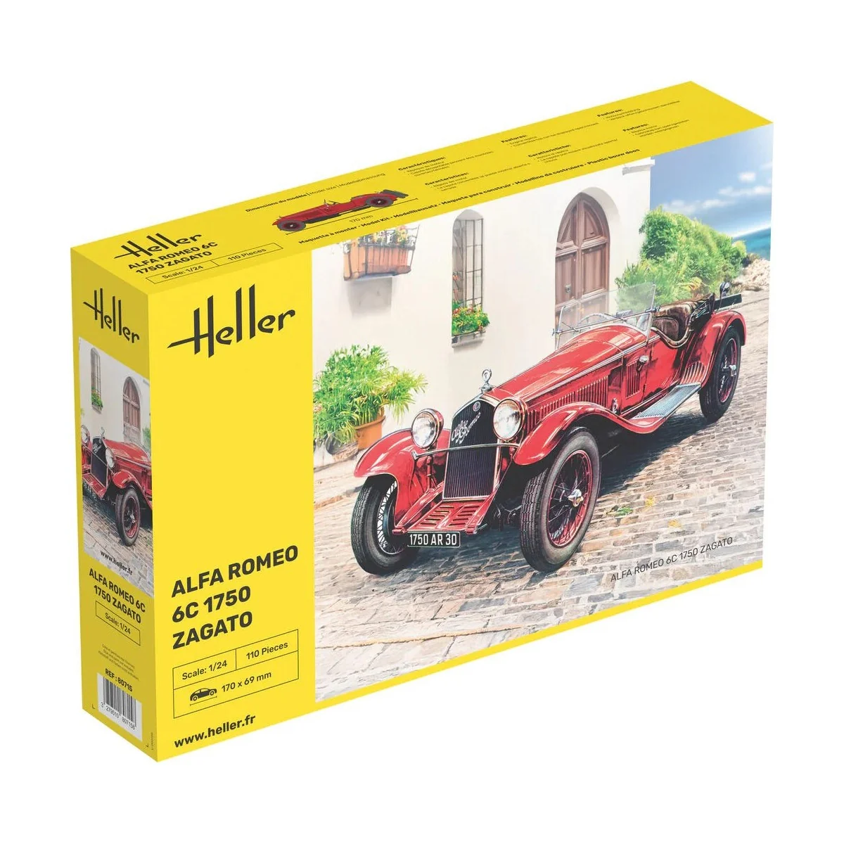 Maquette voiture Alfa Romeo 6C 1750 Zagato 1/24 Heller - HEL-80715 ... Maquette voiture Alfa Romeo 6C 1750 Zagato 1/24 Heller - HEL-80715 ...
