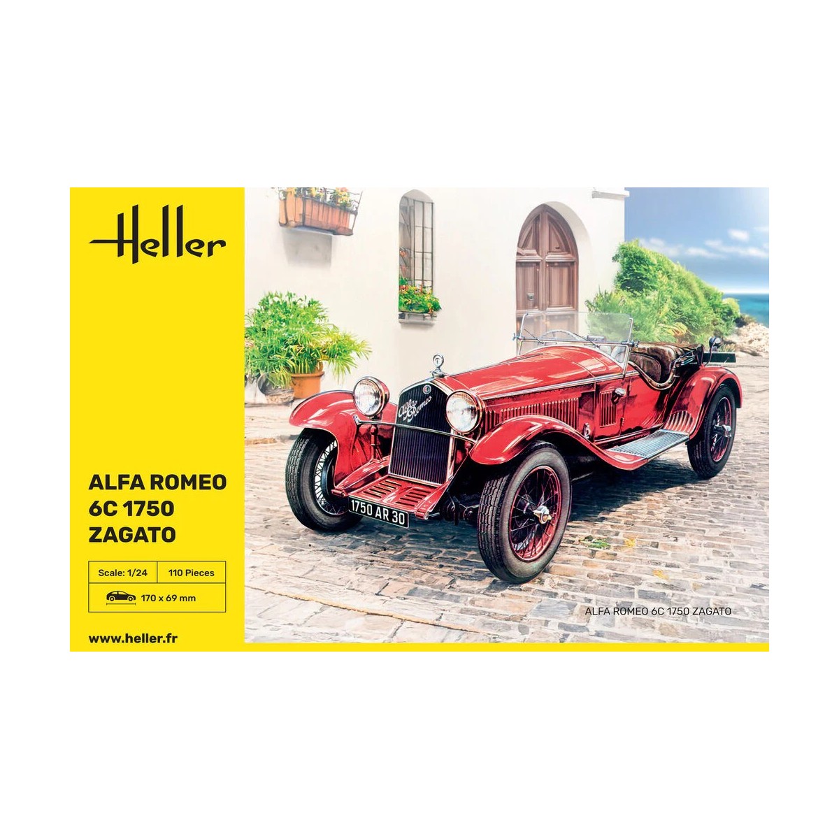 Heller Alfa Romeo 6C 1750 Zagato 1/24 scale model car - HEL-80715