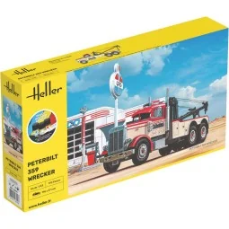 Maquette camion Peterbilt 359 Wrecker 1/43 Heller + colle et peintu...