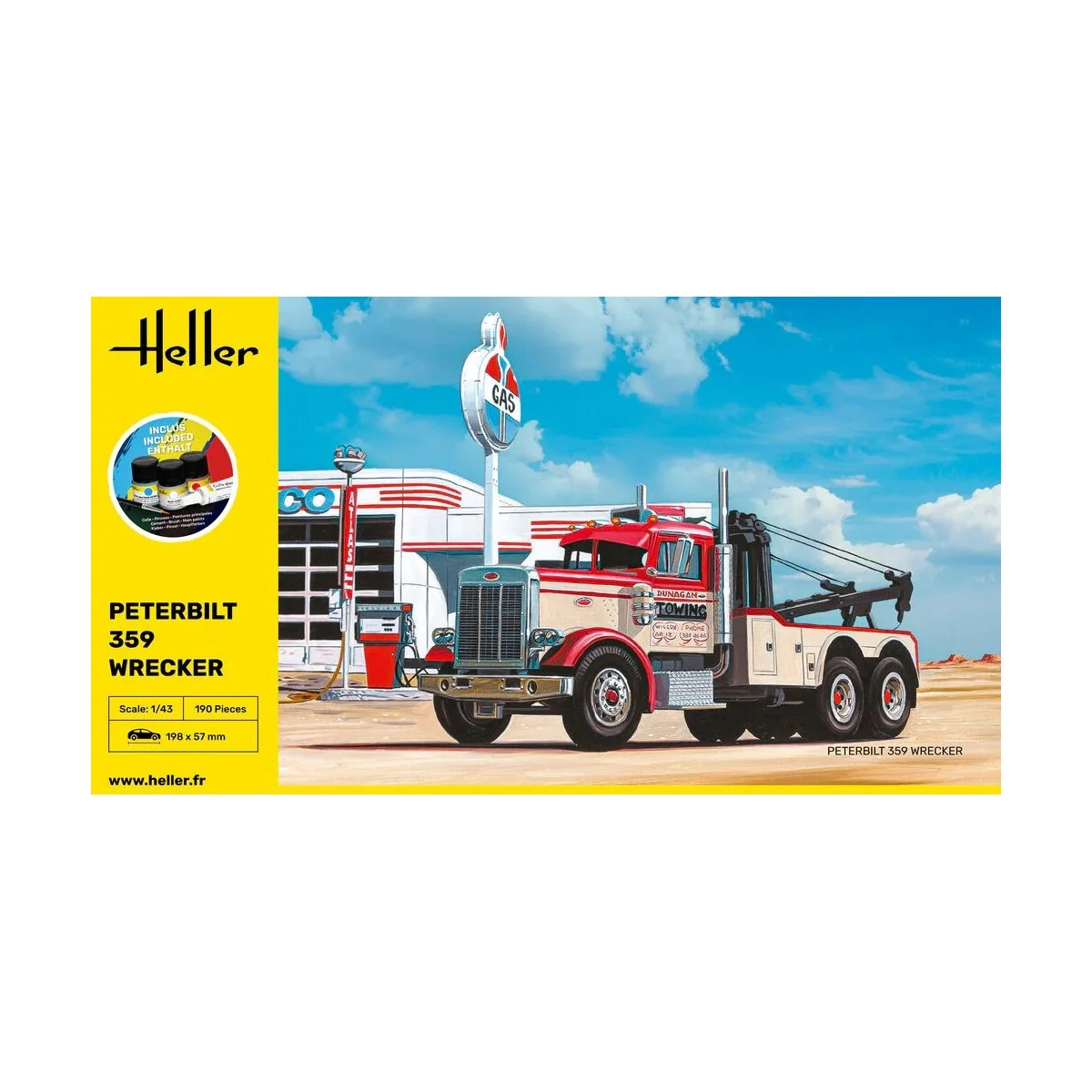 Maquette camion Peterbilt 359 Wrecker 1/43 Heller + colle et peintu... Maquette camion Peterbilt 359 Wrecker 1/43 Heller + colle et peintu...