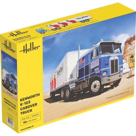 HEL-80793-Maquette camion Kenworth K-123 Cabover Truck 1/43 Heller