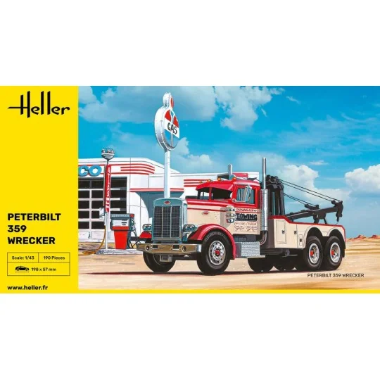 HEL-80794-Maquette camion Peterbilt 359 Wrecker 1/43 Heller - HEL-80794