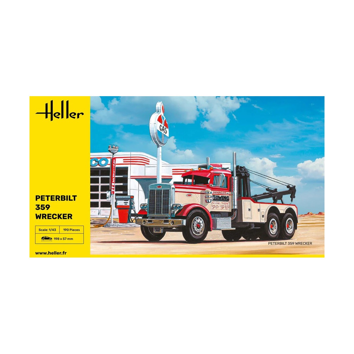 Maquette camion Peterbilt 359 Wrecker 1/43 Heller - HEL-80794
