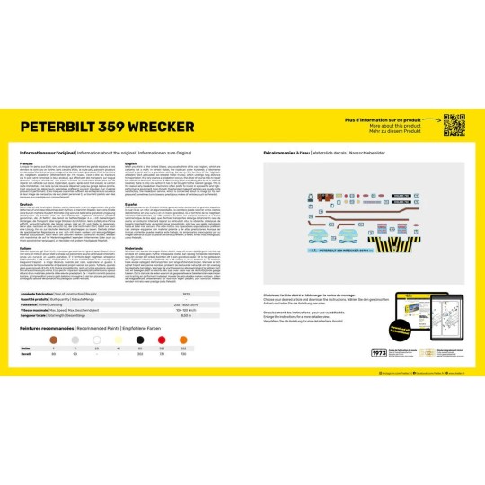 HEL-80794-Peterbilt 359 Wrecker 1/43 Heller truck model