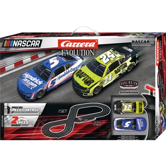 NASCAR Darlington Showdown Circuit 1/32 Carrera Evolution - 20025248 20025248-NASCAR Darlington Showdown Circuit 1/32 Carrera Evolution - 20025248