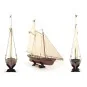 12014-Maquette yacht America 1851 Coupe de l’America 1/75 kit construction bois OcCre - 12014