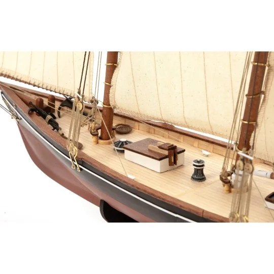 1/75 scale model of the America's Cup yacht (1851 model) - OcCre wo... 12014-1/75 scale model of the America's Cup yacht (1851 model) - OcCre wooden construction kit - 12014