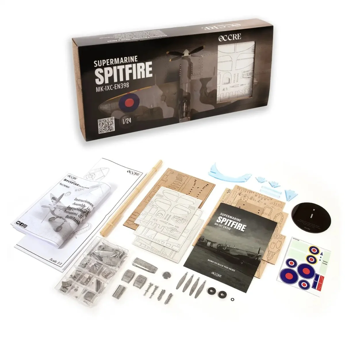 Maquette d’avion Supermarine Spitfire Mk IXc EN398 1/24 kit constru...