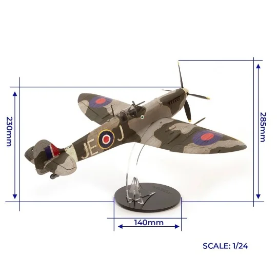 2WW01-Maquette d’avion Supermarine Spitfire Mk IXc EN398 1/24 kit construction bois OcCre - 2WW01