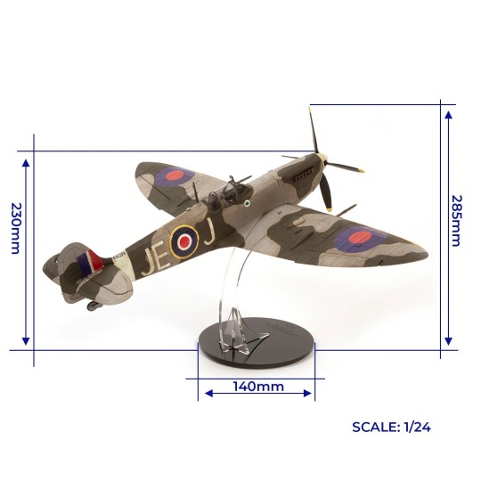 Supermarine Spitfire Mk IXc EN398 1/24 scale model kit... 2WW01-Supermarine Spitfire Mk IXc EN398 1/24 scale model airplane kit, OcCre wood construction - 2WW01